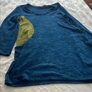 Blue and Green Women's Tunic Top